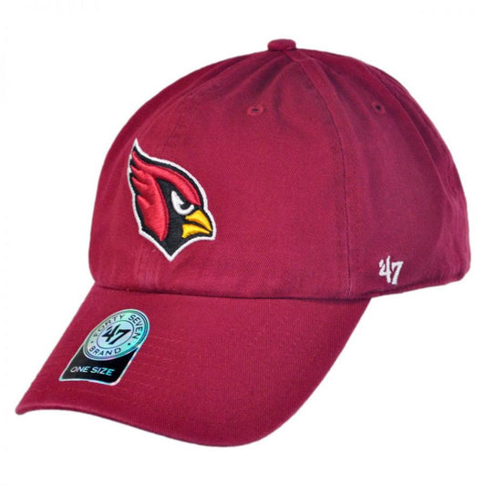 47 Brand | Arizona Cardinals NFL Clean Up Strapback Baseball Cap Dad Hat | 203800 | lead | DARK RED