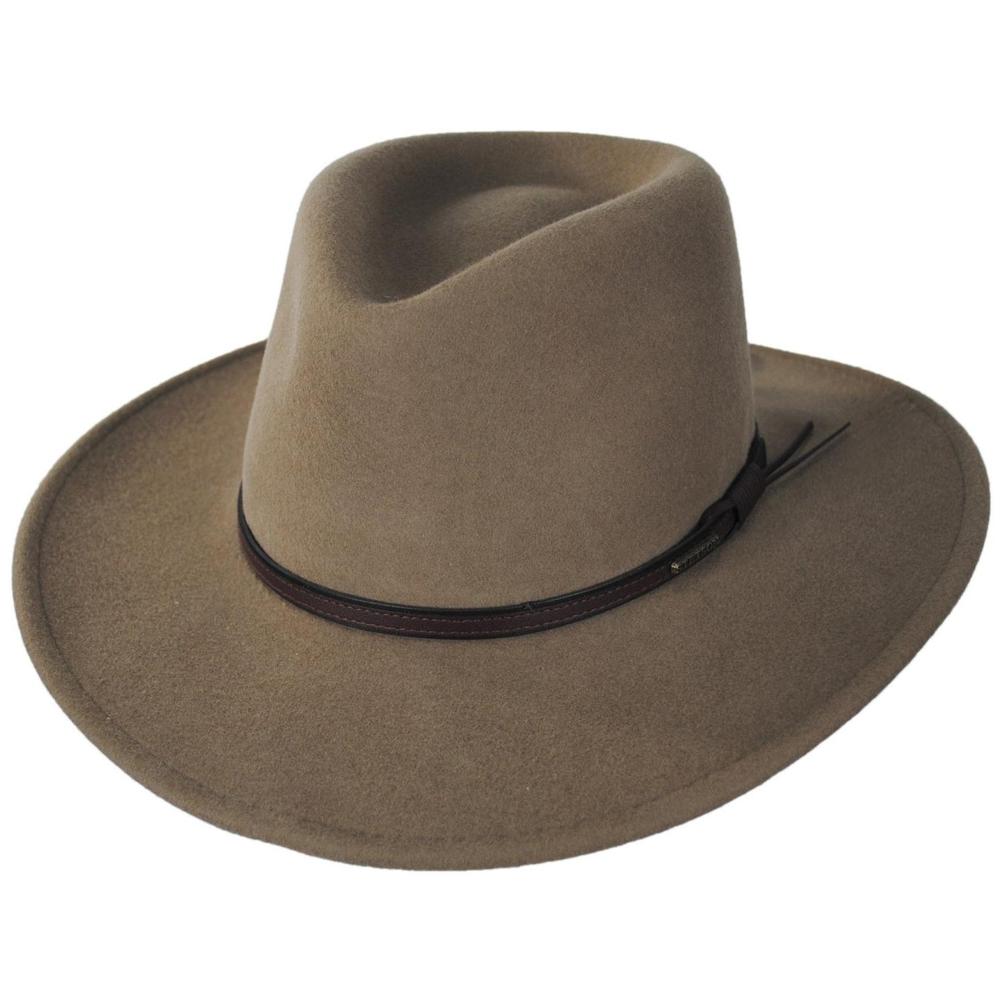 Stetson | Bozeman Crushable Wool Felt Outback Hat | 130692 | lead | MUSHROOM