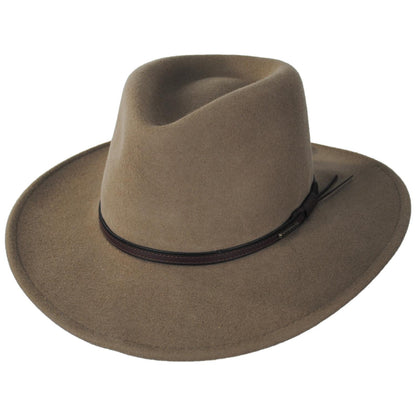 Stetson | Bozeman Crushable Wool Felt Outback Hat | 130692 | lead | MUSHROOM