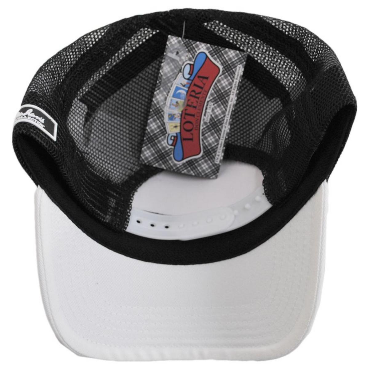 Larry Mahan Hats | Loteria El Gorrito Snapback Trucker Baseball Cap | 221325 | under | WHITE