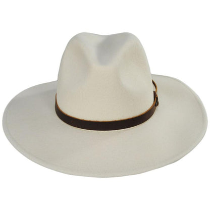 BRIXTON HATS | Field Proper Wool Felt Fedora Hat | 135647 | front | WHITE CAP