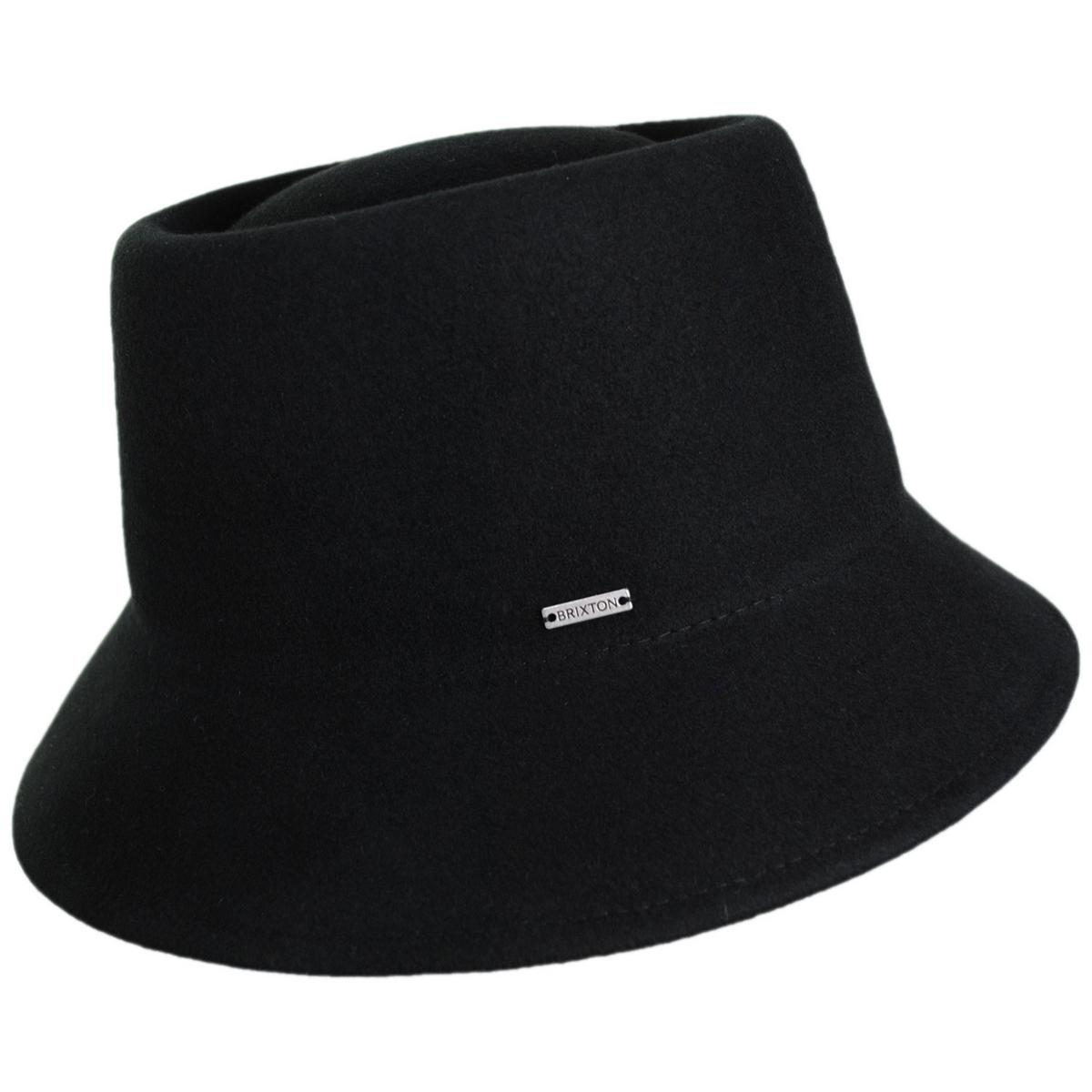 BRIXTON HATS | Elle Wool Felt Bucket/Cloche Hat | 123934 | profile | BLACK