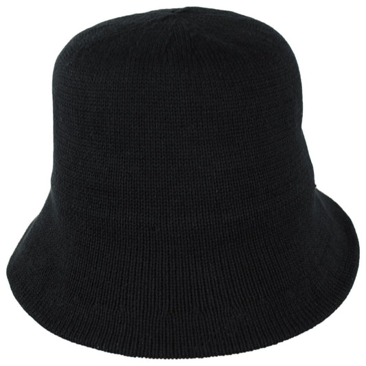 BRIXTON HATS | Redding Cotton Knit Bucket Hat | 185563 | front | BLACK