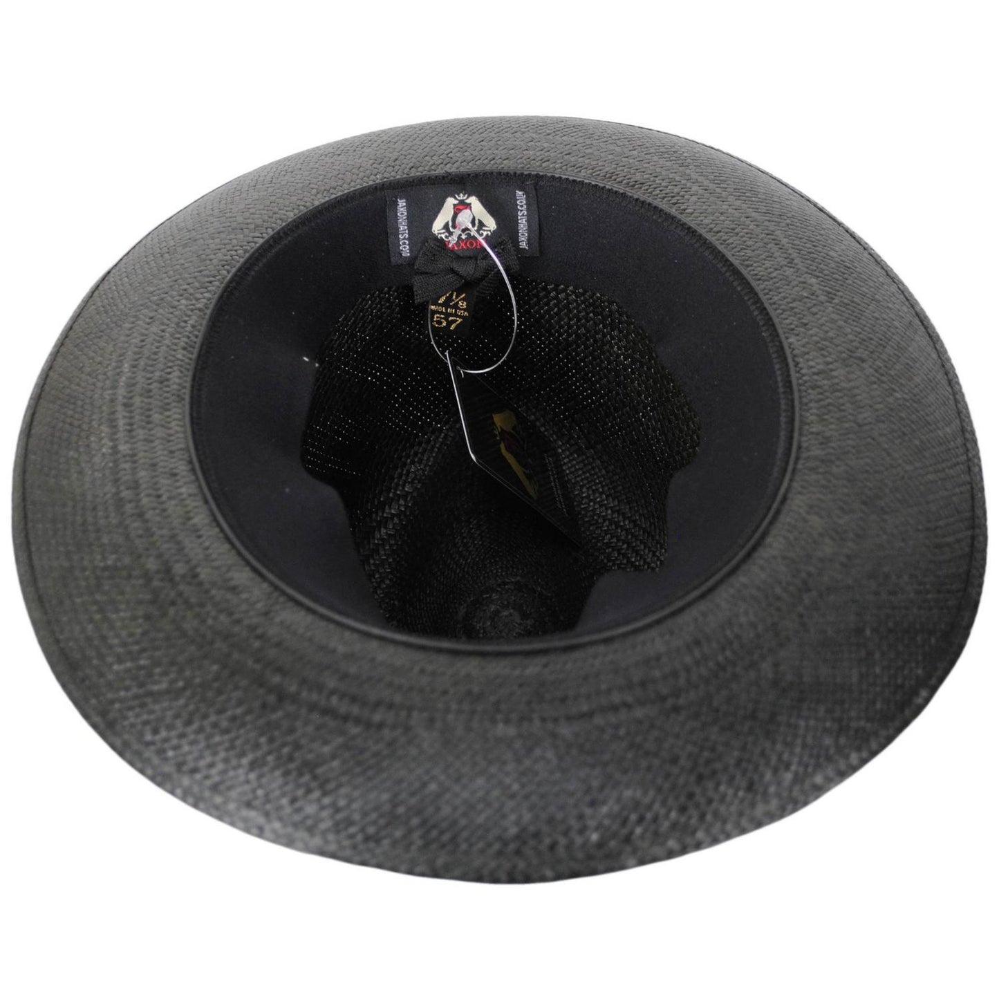Jaxon Hats | Henry Grade 8 Panama Straw Fedora Hat | 127152 | under | BLACK
