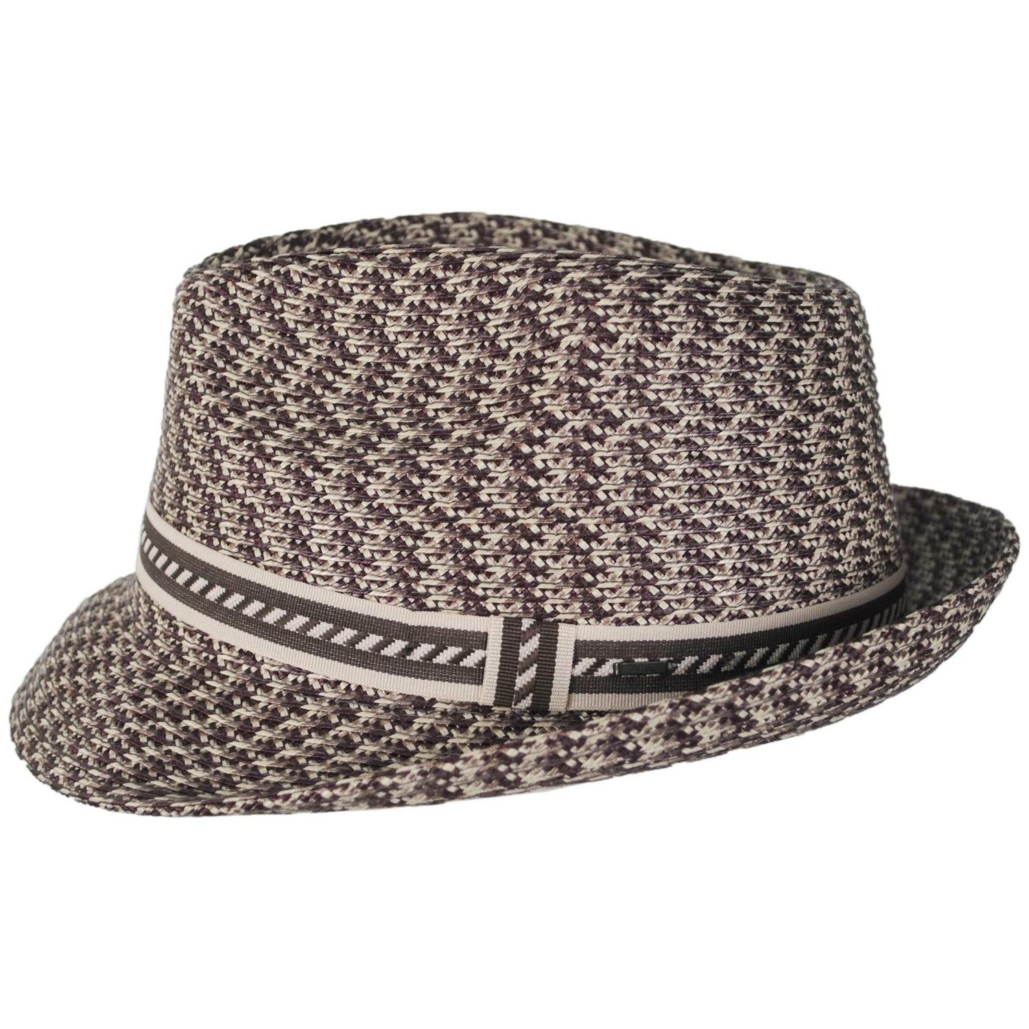 Bailey 1922 | Mannes Poly Braid Fedora Hat - Fashion Colors | 127844A | profile | AMPHORA MULTI