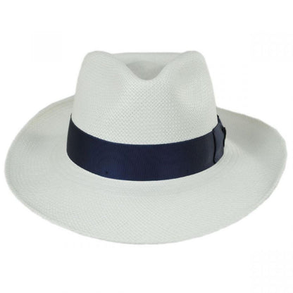 Bigalli | Santorini Panama Straw Fedora Hat | 129207 | front | WHITE