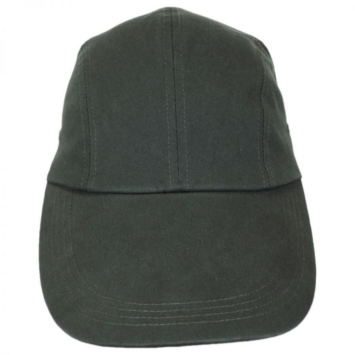 Village Hat Shop | VHS Long Bill Adjustable Baseball Cap | 222440 | front | OLIVE