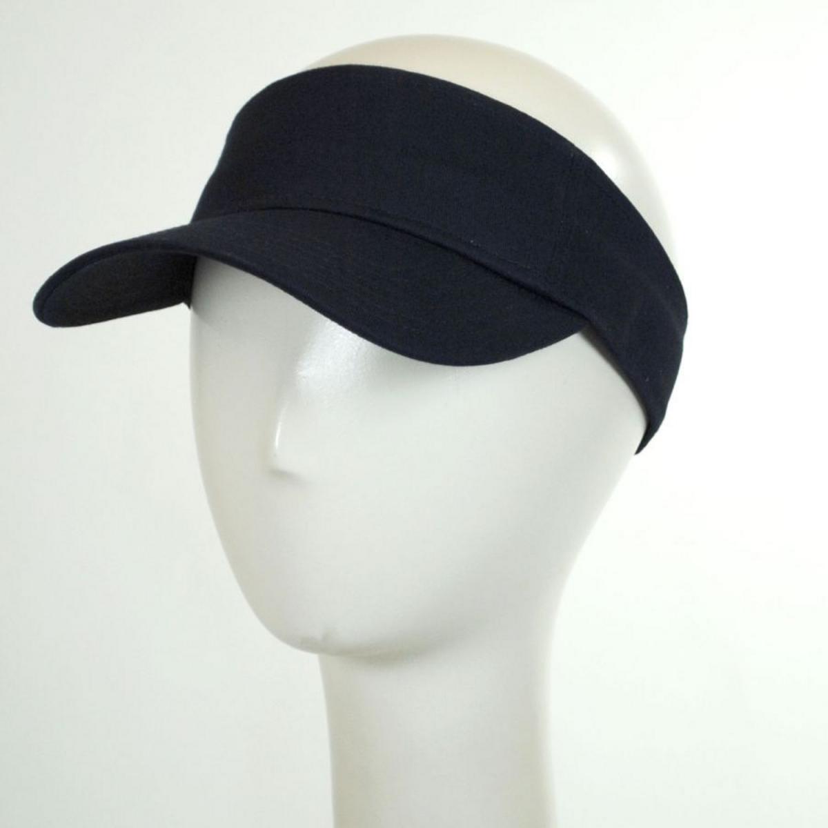 Otto | Cotton Twill Sport Visor | 195850 | front | NAVY BLUE