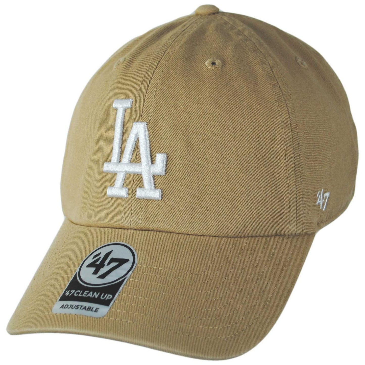 47 Brand | Los Angeles Dodgers MLB Clean Up Strapback Baseball Cap Dad Hat | 203042 | lead | KHAKI
