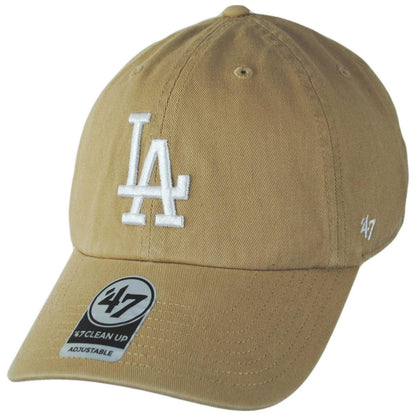 47 Brand | Los Angeles Dodgers MLB Clean Up Strapback Baseball Cap Dad Hat | 203042 | lead | KHAKI