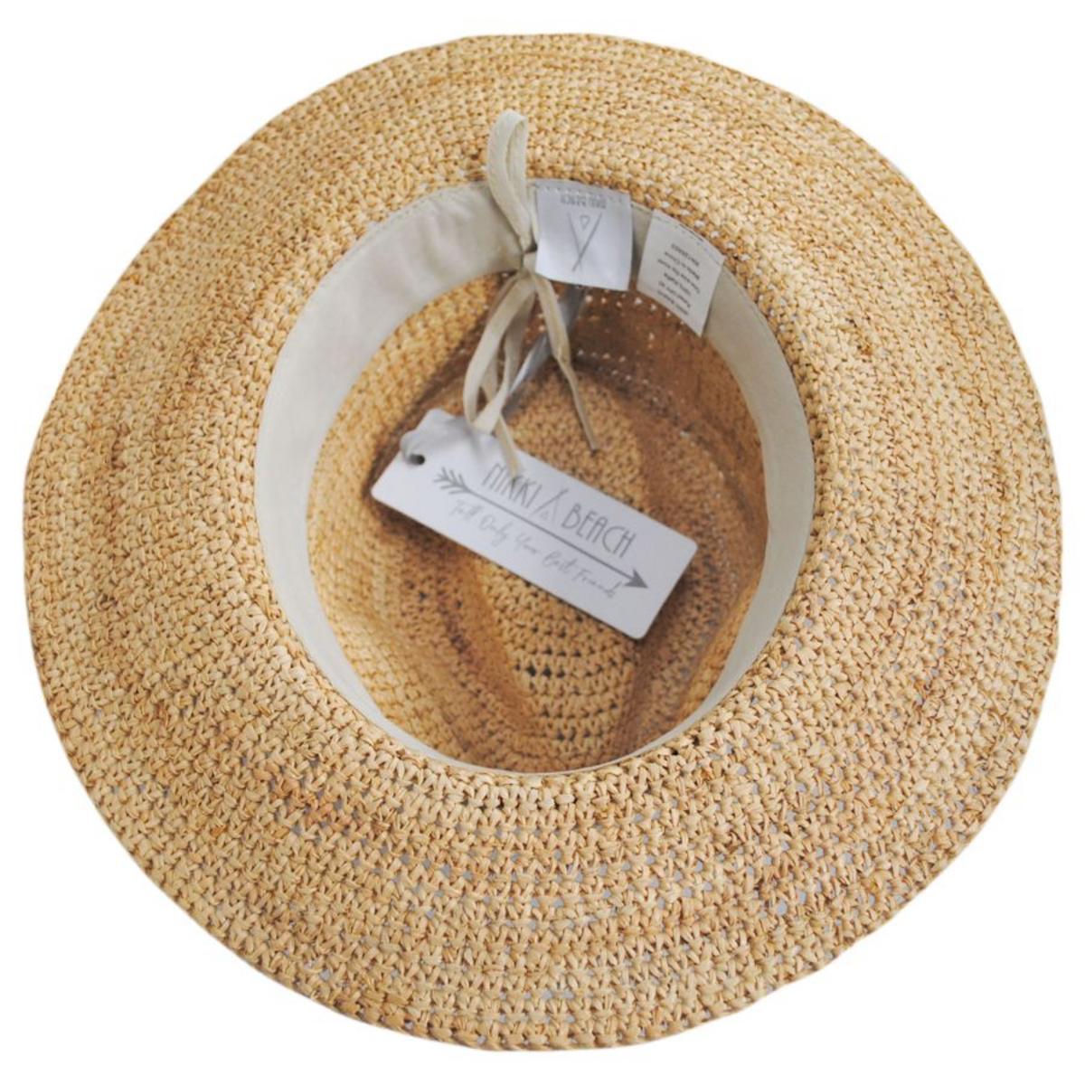 NIKKI BEACH | Alexis Raffia Crochet Fedora Hat | 102739 | under | NATURAL