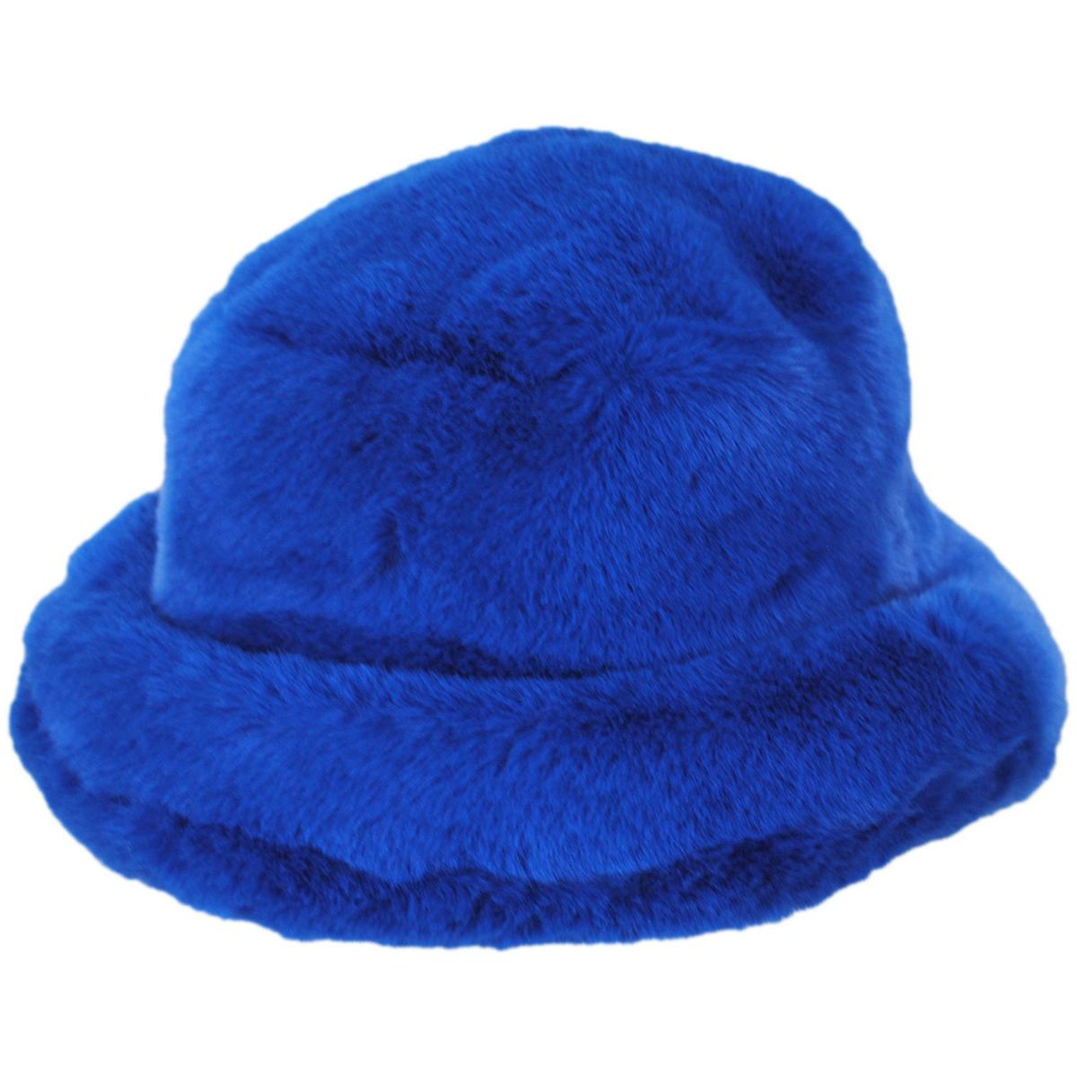BRIXTON HATS | Dion Faux Fur Winter Bucket Hat | 185556 | lead | CYBER BLUE