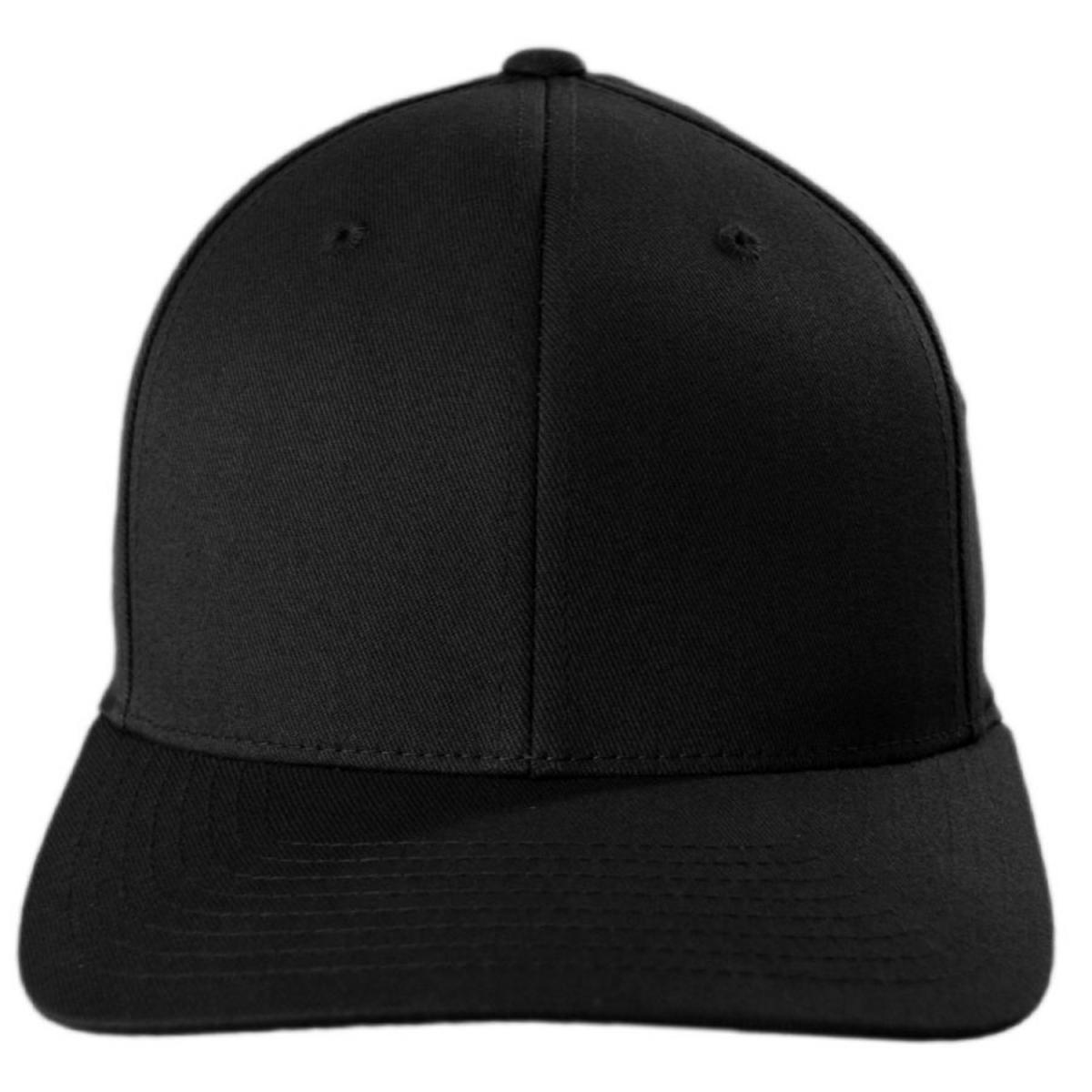 Flexfit | Combed Twill MidPro Flexfit Fitted Baseball Cap | 221502 | front | BLACK