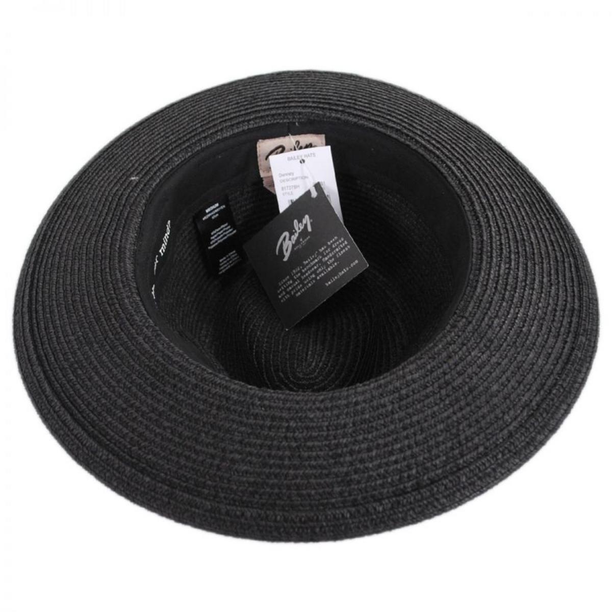 Bailey 1922 | Denney Toyo Straw Blend Fedora Hat | 127854 | under | BLACK