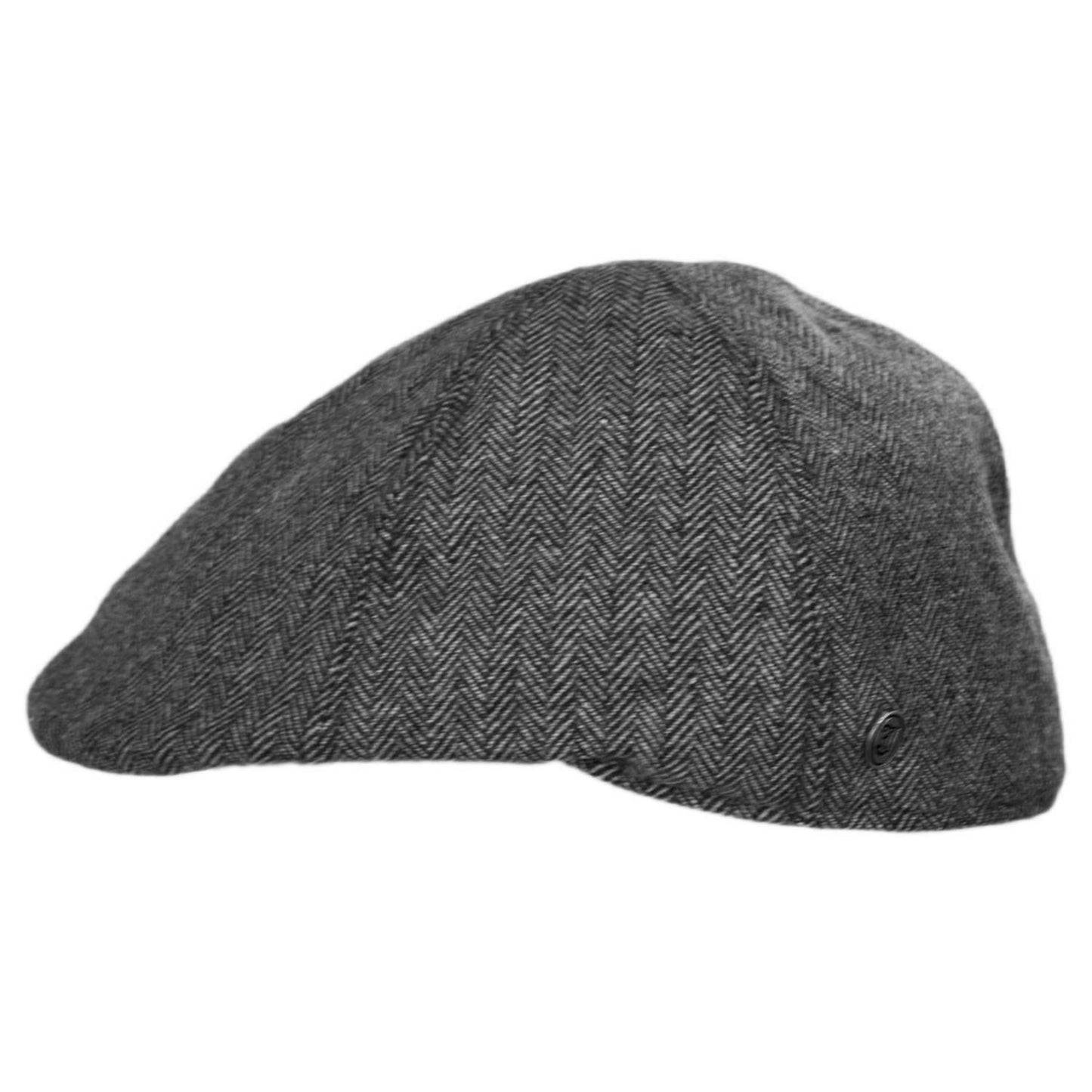 Jaxon Hats | Herringbone Wool Blend Duckbill Ivy Cap | 167552 | profile | GREY