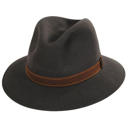 Borsalino | Traveler Fur Felt Fedora Safari Hat | 136300 | lead | SAGE