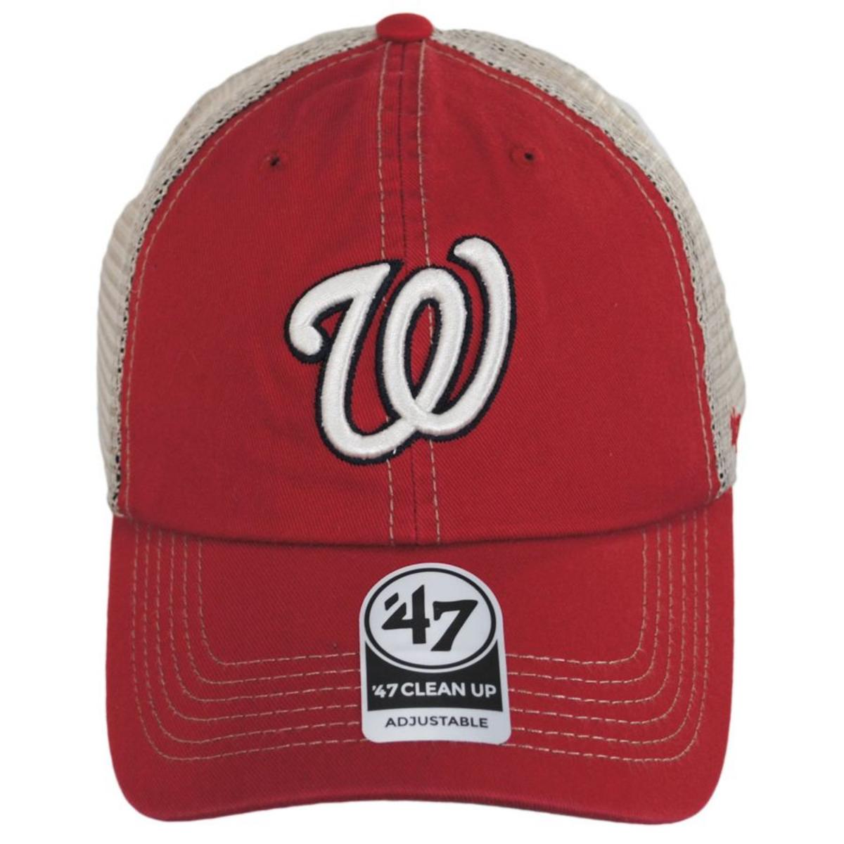 47 Brand | Washington Nationals Trawler 47 Mesh Clean Up Baseball Cap | 203355 | front | RED