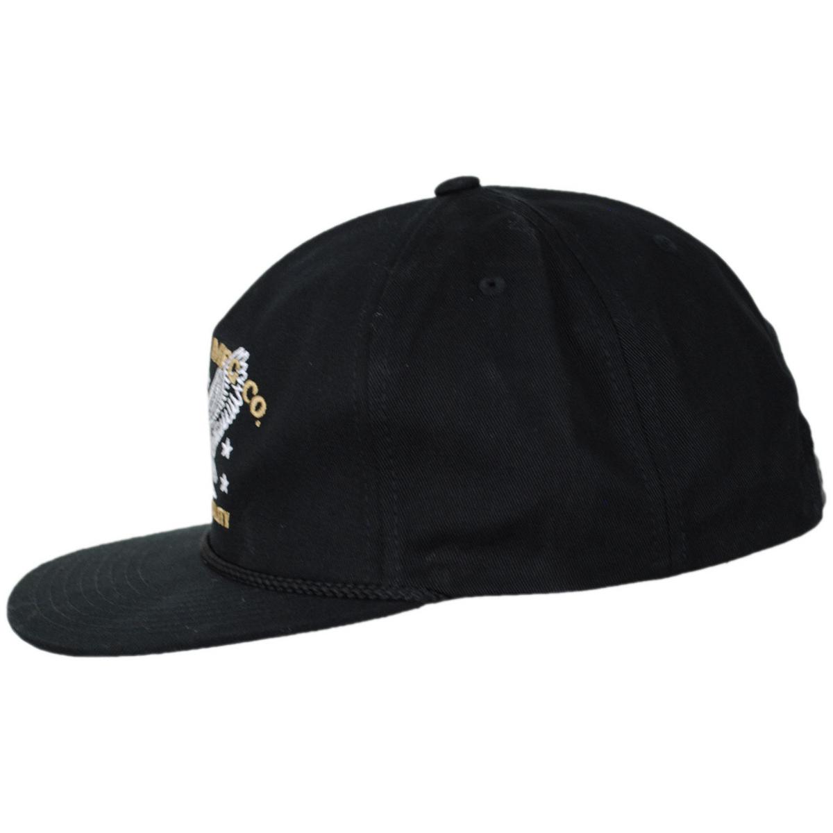 BRIXTON HATS | Lamont Cotton Snapback Baseball Cap | 201887 | profile | BLACK