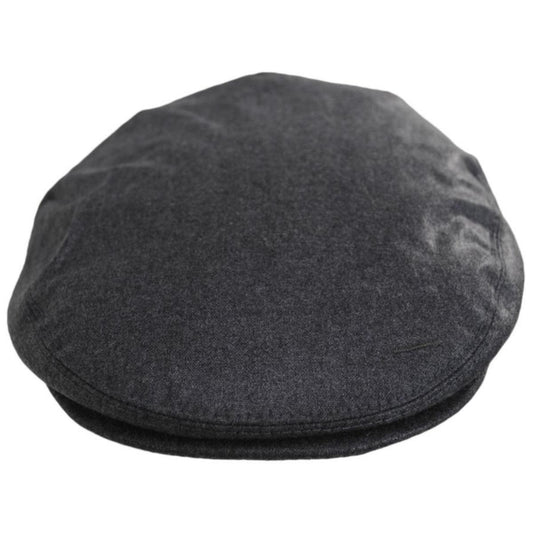 Baskerville Hat Company | Attingham Wool Poplin Ivy Cap | 167671 | front | GREY