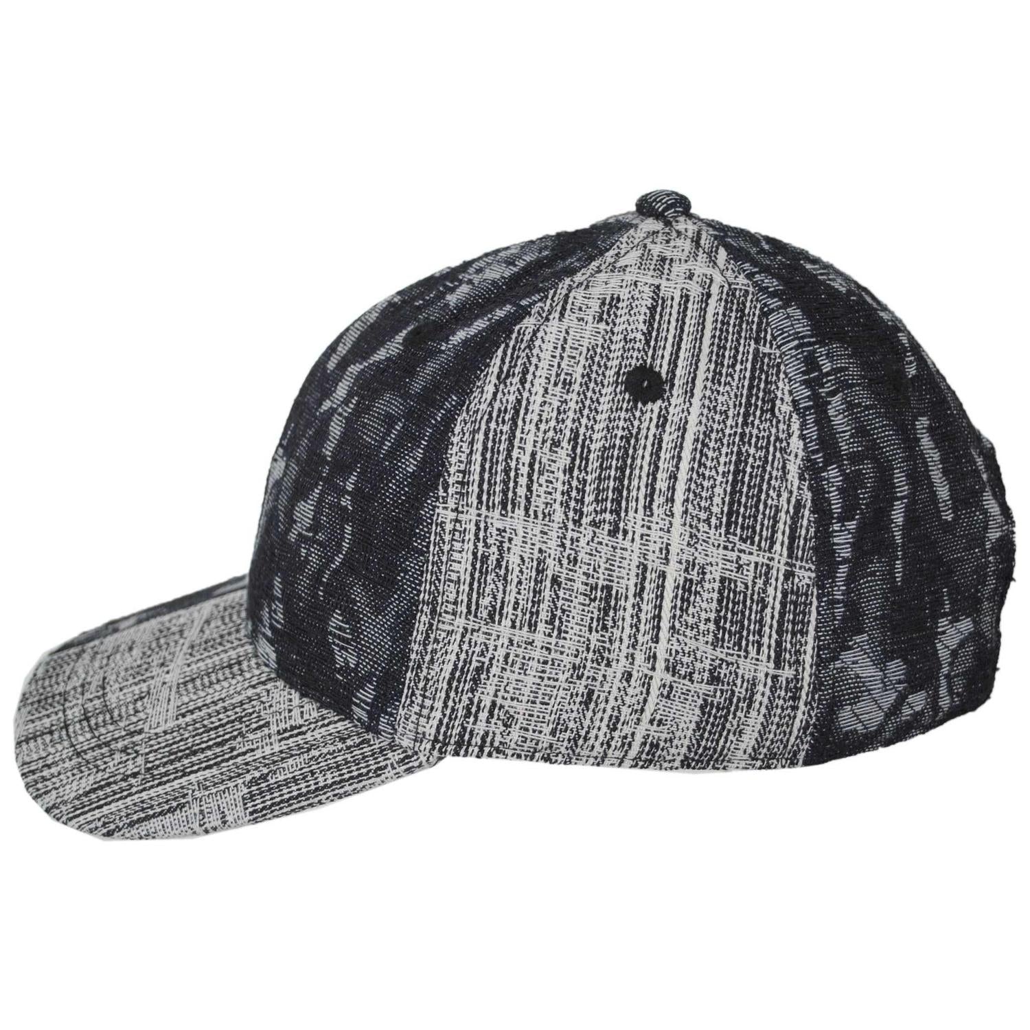 Kangol | Denim Mashup Strapback Baseball Cap Dad Hat | 201132 | profile | BLACK TOPSTITCH