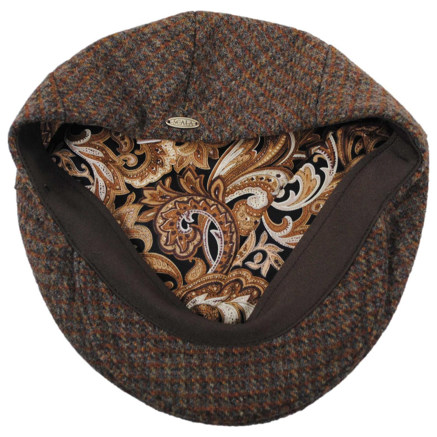 Scala | Tramel Wool Blend Ivy Cap | 160163 | under | BROWN