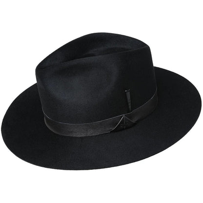Bailey 1922 | Godwin Elite Superfine Velour Wool Felt Fedora Hat | 130376 | lead | BLACK