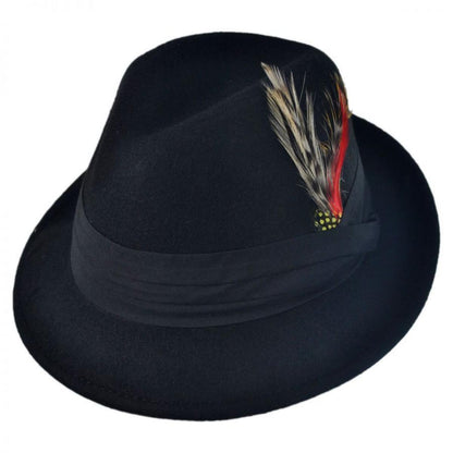 Capas Headwear | Kid's Blues Crushable Wool Felt Trilby Fedora Hat | 507403 | lead | BLACK