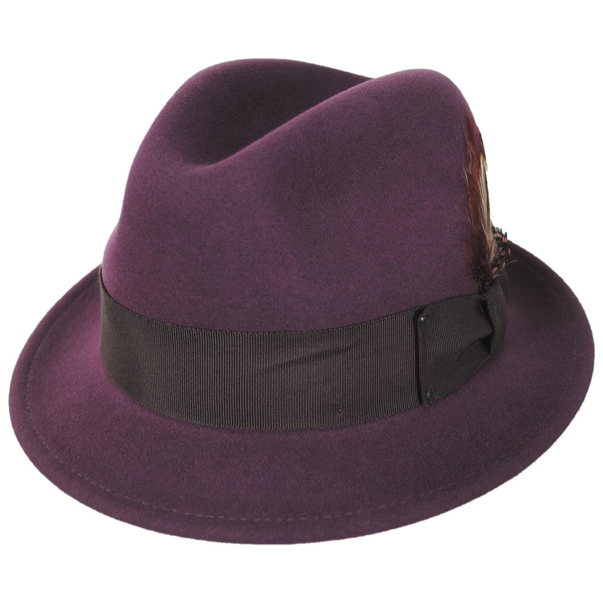Bailey 1922 | Tino Wool LiteFelt Trilby Fedora Hat | 130008 | lead | COCOA POWDER