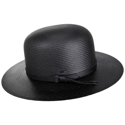 Bailey 1922 | Quil Shantung LiteStraw Open Crown Hat | 127741 | profile | BLACK