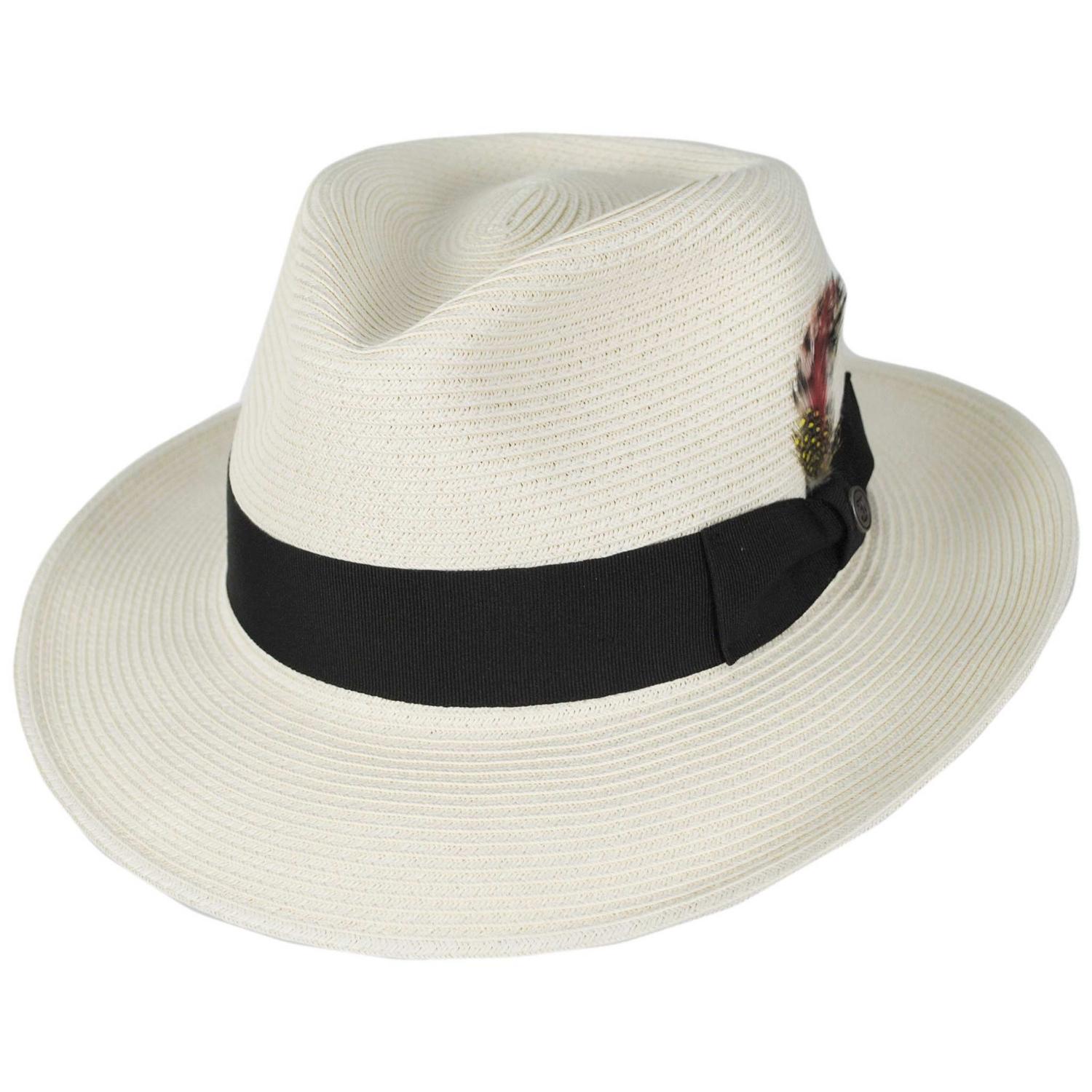 Jaxon Hats | Summer C-Crown Toyo Straw Fedora Hat | 129010 | lead | IVORY