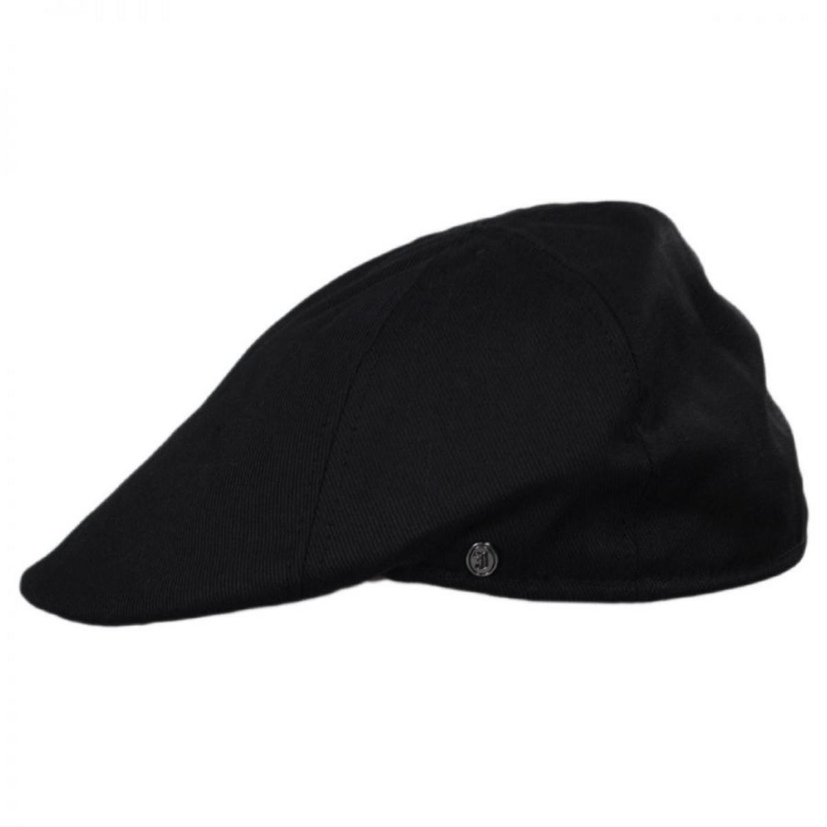 Jaxon Hats | Cotton Twill Duckbill Cap | 167739 | profile | BLACK