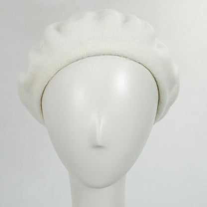 Village Hat Shop | Wholesale Wool Fashion Beret B2B Pre-Pack | B2B152500 | front | WINTER WHITE