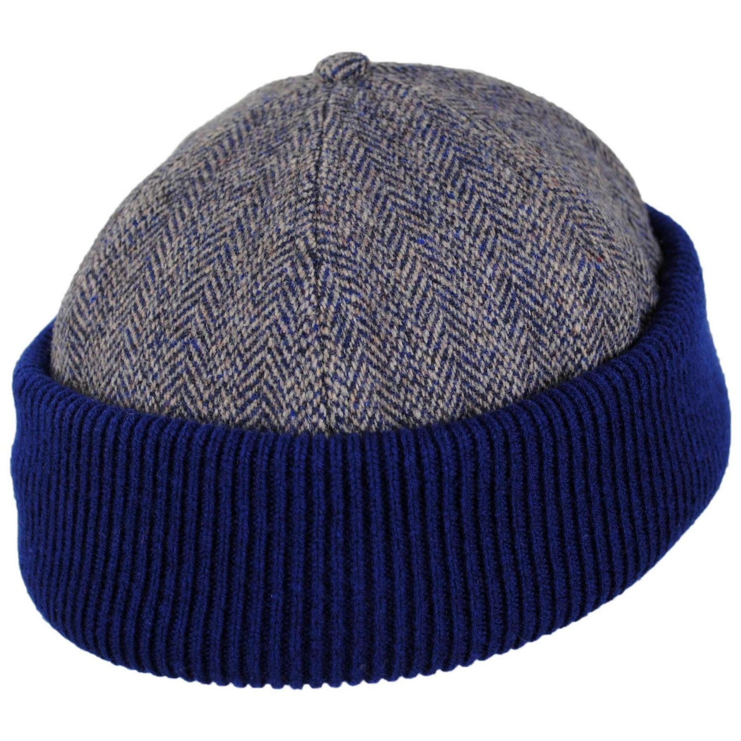 Scala | Koitz Herringbone Rib Knit Skull Cap Beanie Hat | 500052 | lead | NAVY