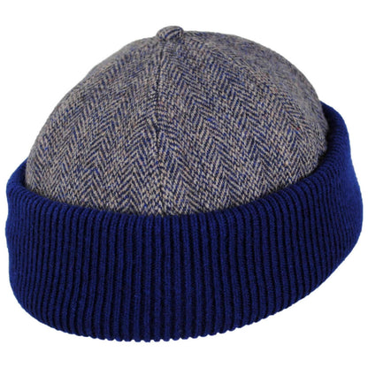 Scala | Koitz Herringbone Rib Knit Skull Cap Beanie Hat | 500052 | lead | NAVY