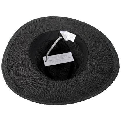 NIKKI BEACH | Angelina Toyo Straw Fedora Hat | 102660 | under | BLACK