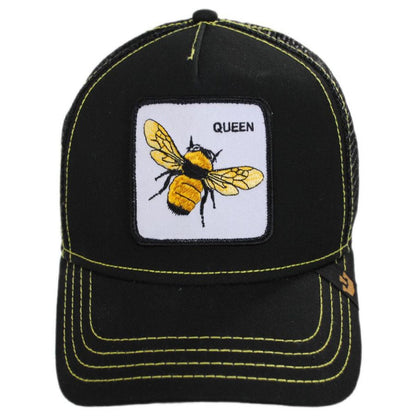 Goorin Bros | Queen Bee Mesh Trucker Snapback Baseball Cap | 200390 | front | BLACK