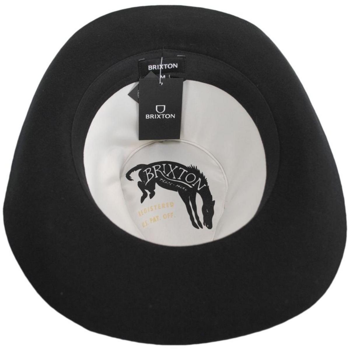 BRIXTON HATS | Duke Wool Felt Cowboy Hat | 135649 | under | BLACK
