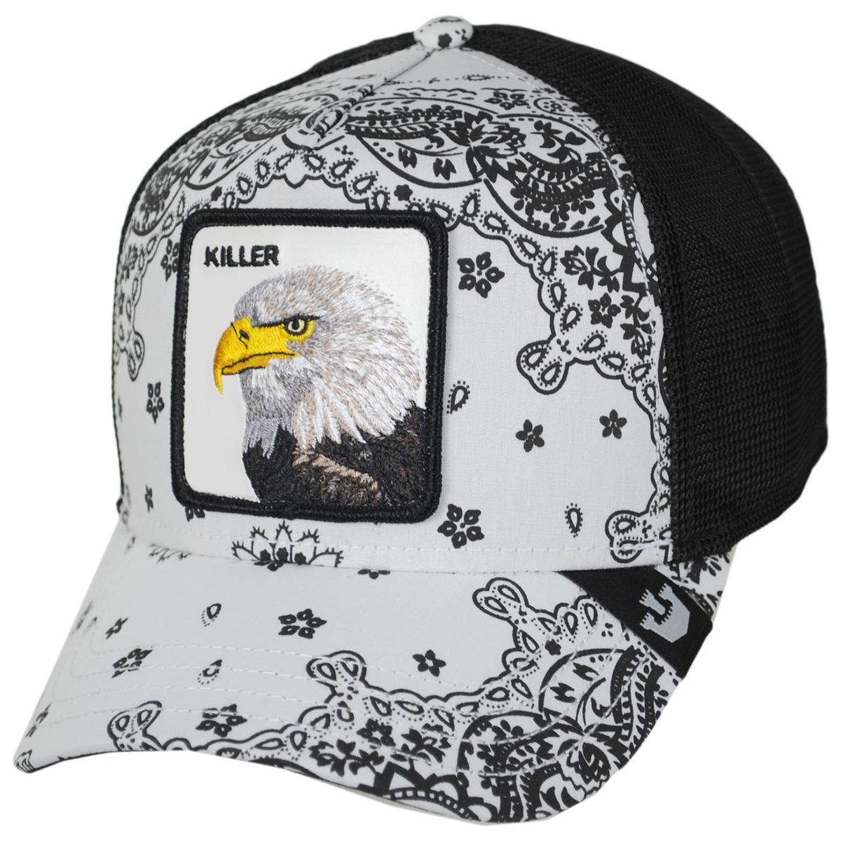 Goorin Bros | Problem Bandana Mesh Trucker Snapback Baseball Cap | 200656 | lead | WHITE