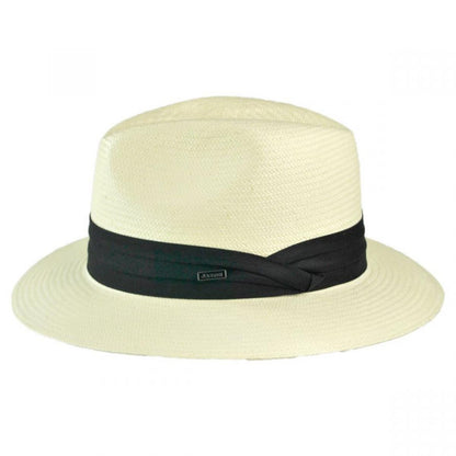 Jaxon Hats | Toyo Straw Safari Fedora Hat - Black Band | 129902 | profile | IVORY