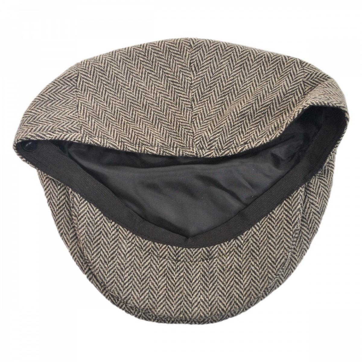 Jaxon Hats | Herringbone Wool Blend Ivy Cap | 167750 | under | BROWN