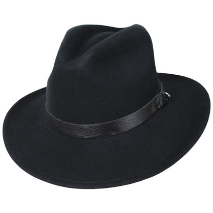 Bailey Western | Redline Wool LiteFelt Safari Fedora  Hat | 133307 | lead | BLACK