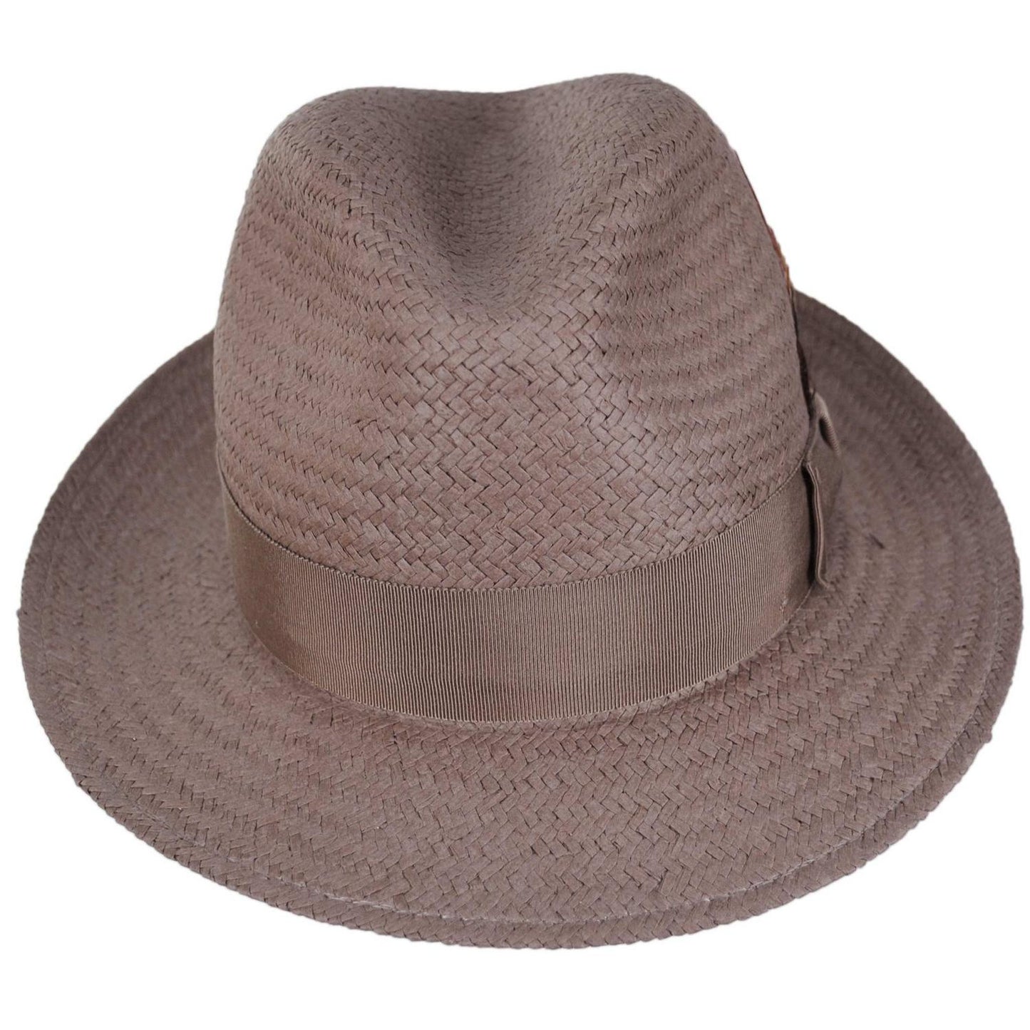 Bailey 1922 | Blixen Sun Raindura Straw Fedora Hat - Stone | 127936ST | front | STONE