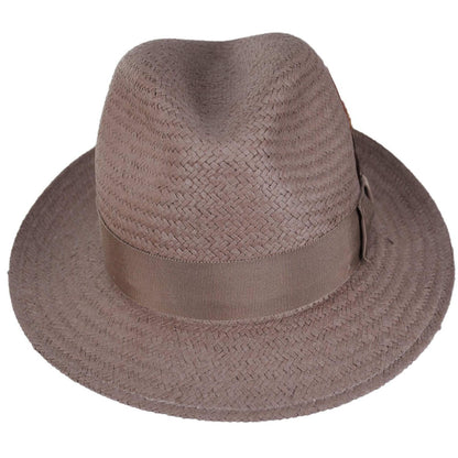 Bailey 1922 | Blixen Sun Raindura Straw Fedora Hat - Stone | 127936ST | front | STONE