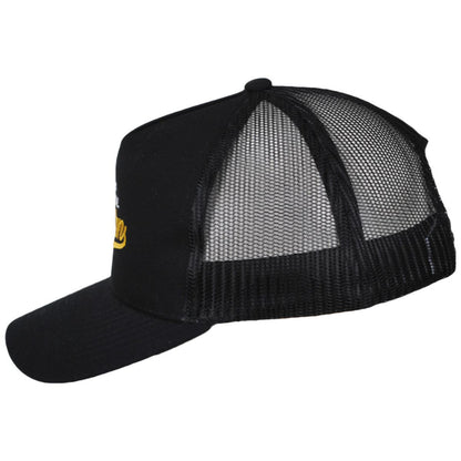 BRIXTON HATS | Postal C Netplus Mesh Trucker Snapback Baseball Cap | 201830 | profile | BLACK/BLACK