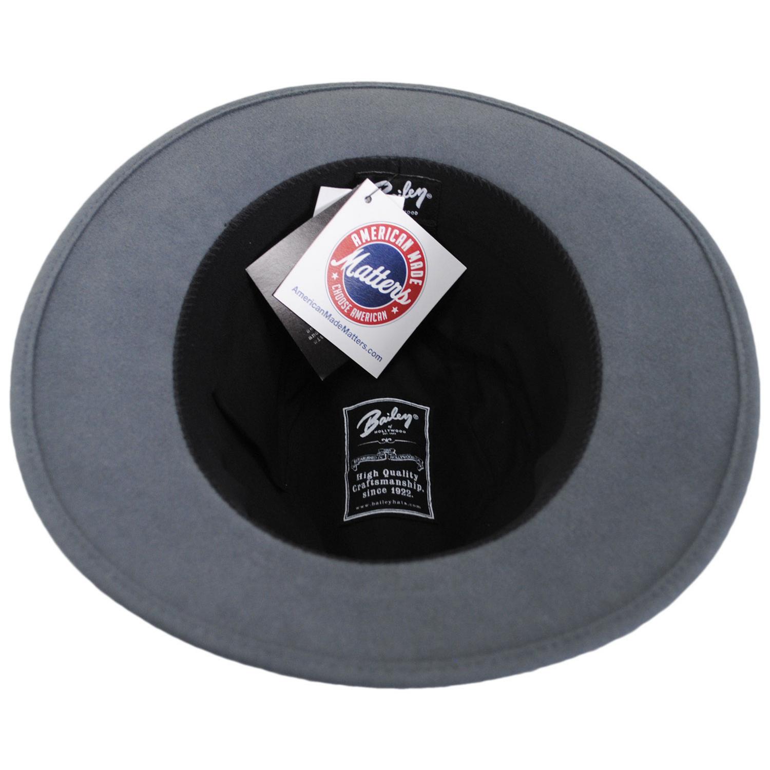 Bailey 1922 | Brandt Lanolux Wool Felt Fedora Hat - Bluestone | 130061BS | under | BLUESTONE