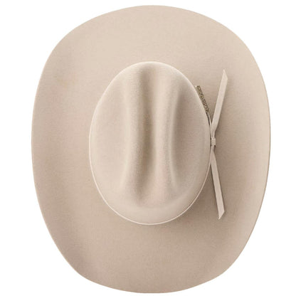 Seager | Longhorn Wool Felt Western Hat | 136404 | top | STONE