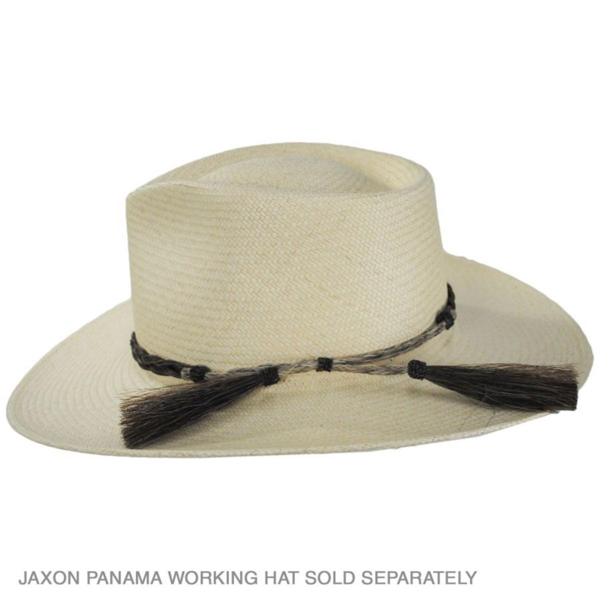 3 Regions Trade Co. | Solid Color Horse Hair Braid Double Tassel Hat Band | 601701 | under | BROWN