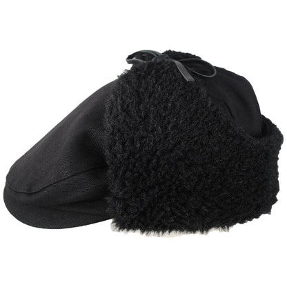 BRIXTON HATS | Barrel Cotton Earflap Ivy Cap | 161556 | profile | BLACK/BLACK