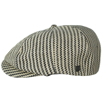 BRIXTON HATS | Brood Straw Lightweight Newsboy Cap | 161558 | profile | NATURAL/BLACK STRAW