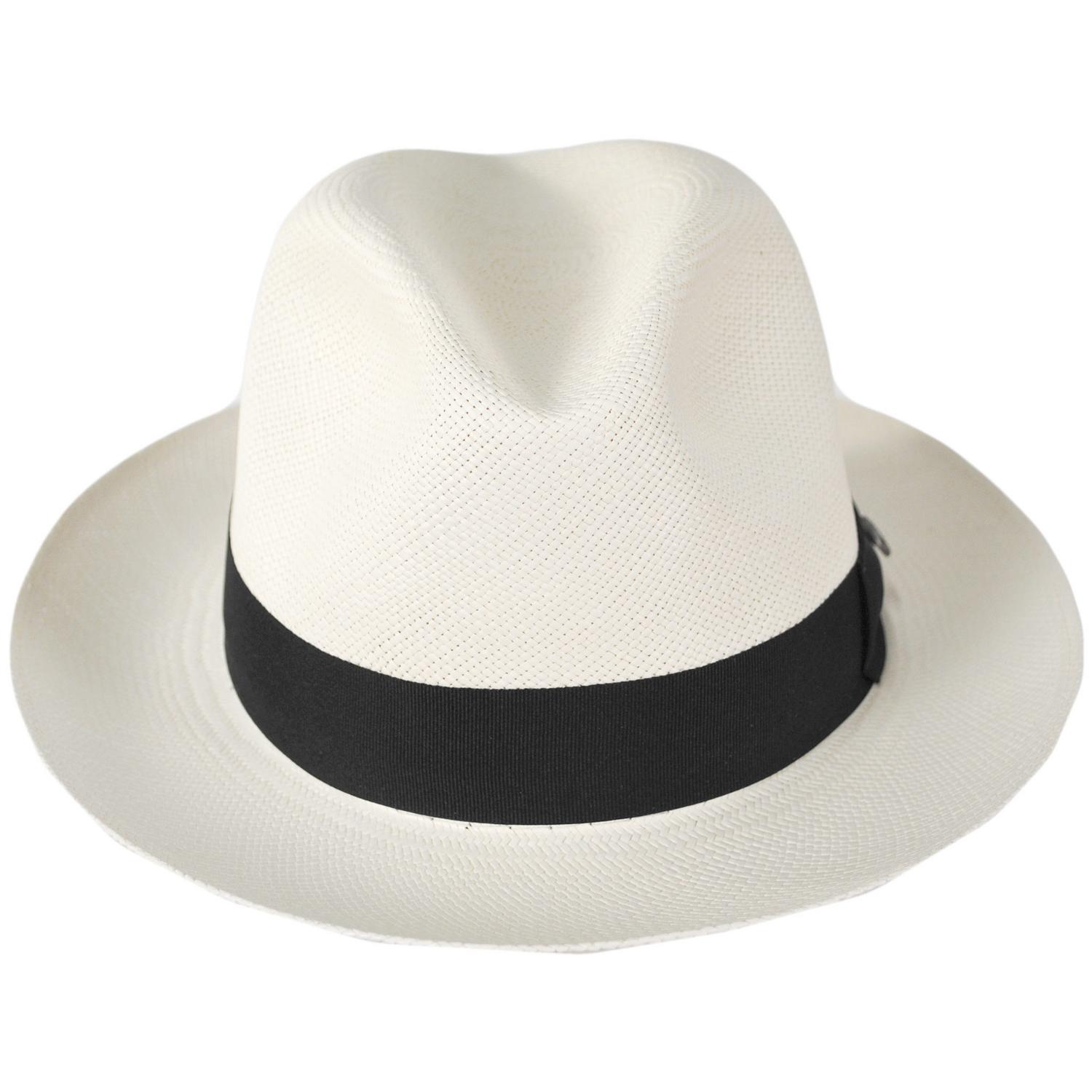 Jaxon Hats | Henry Grade 8 Panama Straw Fedora Hat | 127152 | front | BLEACH